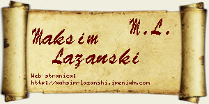 Maksim Lazanski vizit kartica